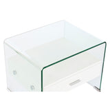 Nightstand DKD Home Decor White Transparent Crystal MDF Wood 50 x 40 x 45,5 cm-8