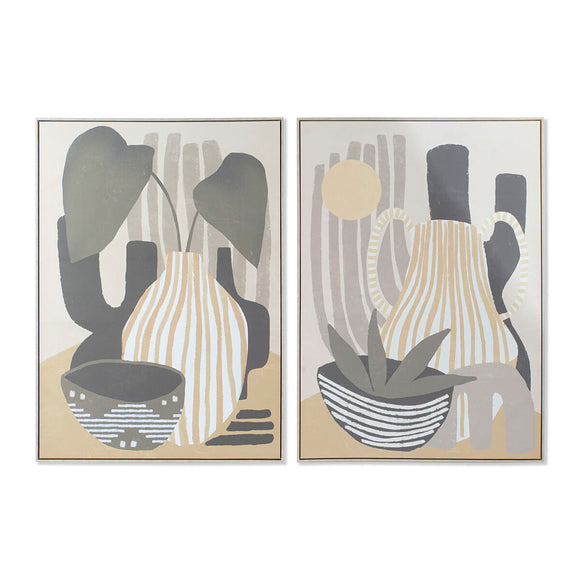 Painting DKD Home Decor 104 x 4,5 x 143,5 cm Vase Scandinavian (2 Units)-0