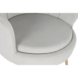 Armchair DKD Home Decor Cream Golden Velvet Metal 85 x 85 x 81 cm-1