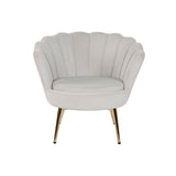 Armchair DKD Home Decor Cream Golden Velvet Metal 85 x 85 x 81 cm-4