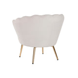 Armchair DKD Home Decor Cream Golden Velvet Metal 85 x 85 x 81 cm-2