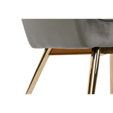 Armchair DKD Home Decor Golden Dark grey Metal 74 x 74 x 90 cm-4