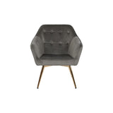 Armchair DKD Home Decor Golden Dark grey Metal 74 x 74 x 90 cm-3