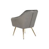 Armchair DKD Home Decor Golden Dark grey Metal 74 x 74 x 90 cm-2