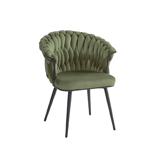 Chair DKD Home Decor Black Green Velvet Metal 66 x 60 x 84 cm-0