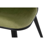 Chair DKD Home Decor Black Green Velvet Metal 66 x 60 x 84 cm-4