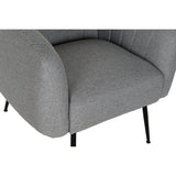 Armchair DKD Home Decor Black Grey Foam Wood Metal 81 x 75 x 73 cm-6