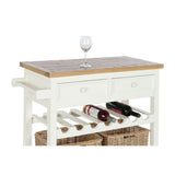 Console DKD Home Decor Beige wicker Paolownia wood 88 x 38 x 80 cm-2