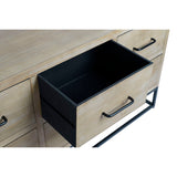 Sideboard DKD Home Decor Black Natural Metal MDF Wood 120 x 40 x 64 cm-3