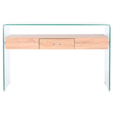 Console DKD Home Decor Transparent Light brown Crystal MDF Wood 120 x 35 x 80 cm-8