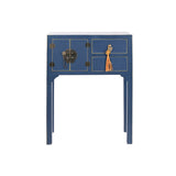 Console DKD Home Decor Blue Golden Fir MDF Wood 63 x 26 x 83 cm-2