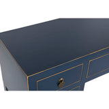 Desk DKD Home Decor Blue Golden Metal Pinewood MDF Wood 110 x 35 x 78 cm-6