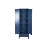 Cupboard DKD Home Decor Blue Golden Fir MDF Wood 60 x 30 x 180 cm-5