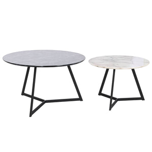 Set of 2 tables DKD Home Decor Black 80 x 80 x 47,5 cm-0