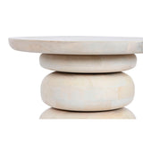 Side table Home ESPRIT White Mango wood MDF Wood 50 x 50 x 33 cm-1