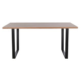 Dining Table Home ESPRIT Brown Black Iron MDF Wood 160 x 90 x 75 cm-2