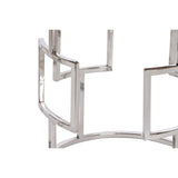 Set of 3 tables Home ESPRIT Brown Silver Natural Steel Mango wood 49,5 x 49,5 x 62 cm-2