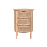 Nightstand Home ESPRIT Natural Natural rubber 48 x 35 x 66 cm-2