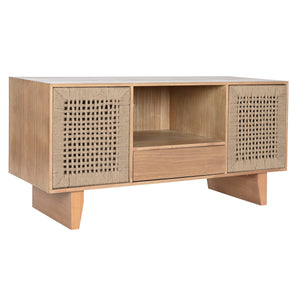 TV furniture Home ESPRIT Beige Natural Jute Pinewood 120 x 40 x 55 cm-0