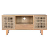 TV furniture Home ESPRIT Beige Natural Jute Pinewood 120 x 40 x 55 cm-1