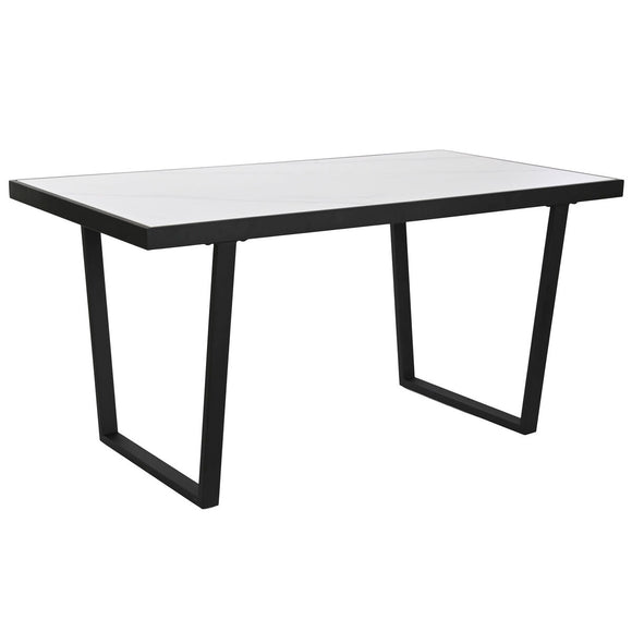 Dining Table Home ESPRIT White Black Metal 150 x 80 x 75 cm-0