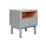 Nightstand Home ESPRIT Blue Grey Natural MDF Wood 48 x 40 x 55 cm-0