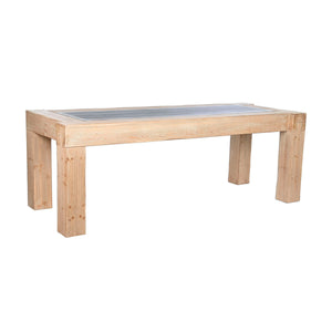 Dining Table Home ESPRIT Natural Fir MDF Wood 220 x 90 x 76 cm-0
