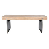 Dining Table Home ESPRIT Natural Fir MDF Wood 200 x 94 x 76 cm-1