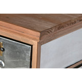 Chest of drawers Home ESPRIT Brown Grey Silver Natural Metal Fir Loft 66 x 33,5 x 121 cm-5