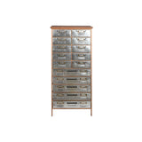 Chest of drawers Home ESPRIT Brown Grey Silver Natural Metal Fir Loft 53,5 x 33,5 x 120,5 cm-2