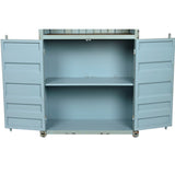 Shelves Home ESPRIT Turquoise Sky blue Metal MDF Wood 87 x 44 x 168,5 cm-7