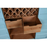 Bottle rack Home ESPRIT Turquoise Metal MDF Wood 76,5 x 39,5 x 157,5 cm-5