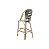 Stool Home ESPRIT Bicoloured Metal synthetic rattan 48 x 60 x 121 cm-1