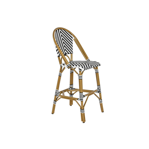 Stool Home ESPRIT Bicoloured Metal synthetic rattan 48 x 60 x 121 cm-0