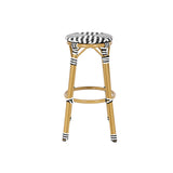 Stool Home ESPRIT Bicoloured Metal synthetic rattan 39,5 x 39,5 x 74,5 cm-0