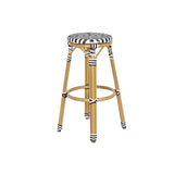 Stool Home ESPRIT Bicoloured Metal synthetic rattan 39,5 x 39,5 x 74,5 cm-1