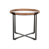 Set of 2 tables Home ESPRIT Brown Black Iron Fir 66 x 66 x 60 cm-1
