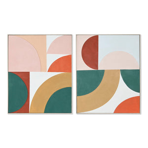 Painting Home ESPRIT Abstract Urban 80 x 3,5 x 100 cm (2 Units)-0