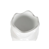 Planter Home ESPRIT White Fibreglass Waves 44 x 44 x 101 cm-1