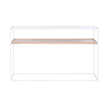 Console Home ESPRIT White Metal Crystal 120 x 30 x 75 cm-1