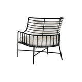 Armchair Home ESPRIT White Black Metal 70 x 68 x 79 cm-5