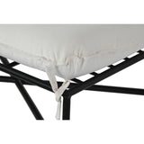 Footrest Home ESPRIT White Black Metal Urban 75 x 50 x 45 cm-4