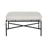 Footrest Home ESPRIT White Black Metal Urban 75 x 50 x 45 cm-3