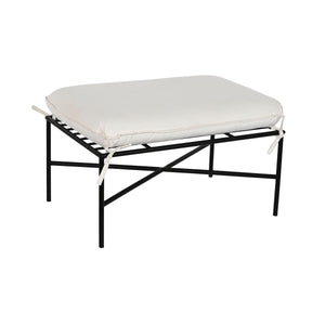 Footrest Home ESPRIT White Black Metal Urban 75 x 50 x 45 cm-0