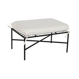 Footrest Home ESPRIT White Black Metal Urban 75 x 50 x 45 cm-0