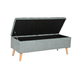 Bench Home ESPRIT Black Green Natural Wood 114 x 44 x 42 cm-3