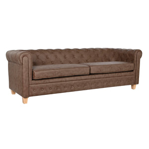 3-Seater Sofa Home ESPRIT Brown Vintage 216 X 78 X 70 cm-0