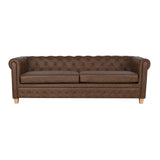 3-Seater Sofa Home ESPRIT Brown Vintage 216 X 78 X 70 cm-1