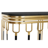 Console Home ESPRIT Black Golden Metal Marble 120 x 40 x 84 cm-1