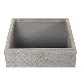 Set of Planters Home ESPRIT Beige Fibreglass Magnesium 44,5 x 44,5 x 42,5 cm (4 Units)-5